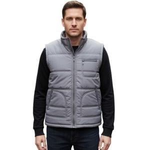 Buriş Gri Polar Astarlı Yelek