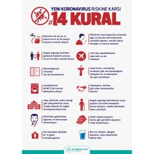 14 Kural Pandemi Uyarı Levhası