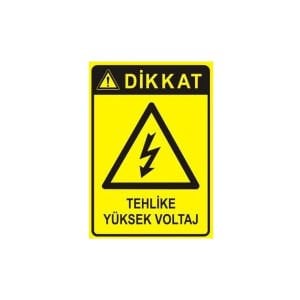 Tehlike Yüksek Voltaj Levhası