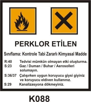 Tehlikeli Madde Ambalaj Saklama Kapları Etiketleri