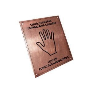 Buriş Bakır Levha Antistatik ESD Elektrik Topraklama Levhası | Topraklama Bakır Levha