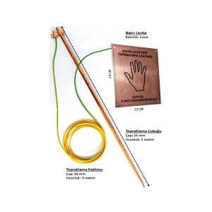 Buriş Bakır Levha Antistatik ESD Elektrik Topraklama Levhası | Topraklama Bakır Levha