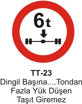 Dingil Başına … Tondan Fazla Yük Düşen Taşıt Giremez