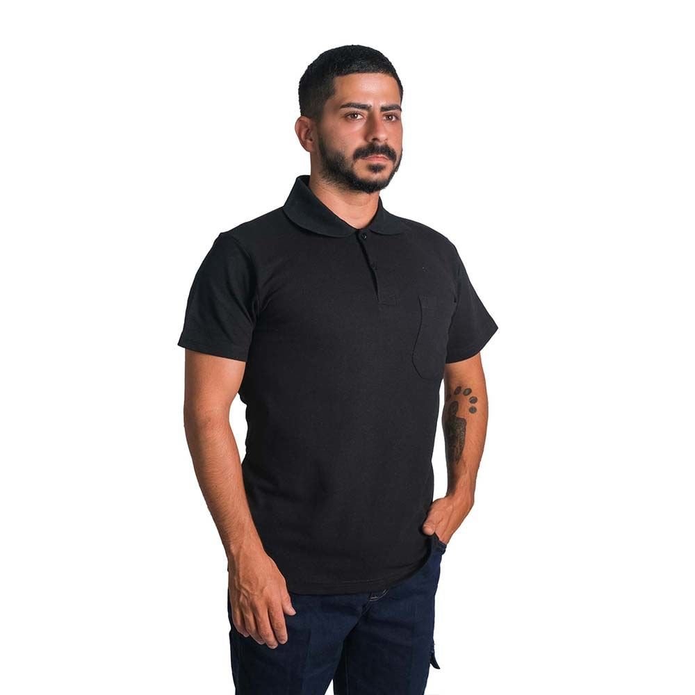 Buriş CoolFit Polo Yaka Tişört Siyah
