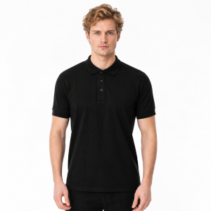 Buriş CoolFit Polo Yaka Tişört Siyah