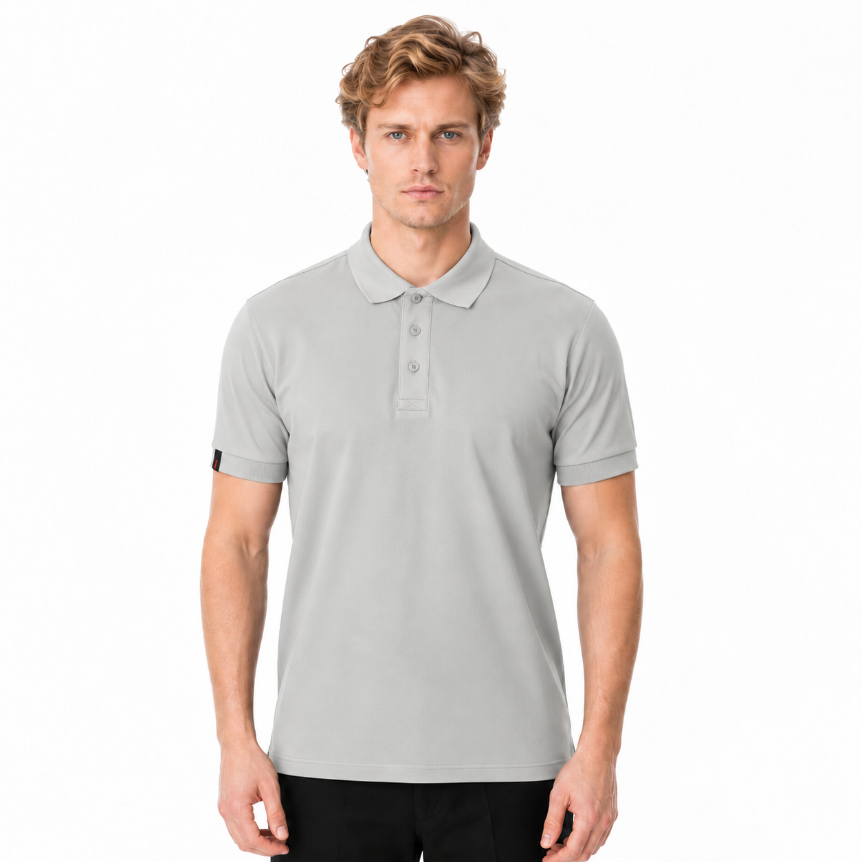 Buriş CoolFit Polo Yaka Tişört Gri