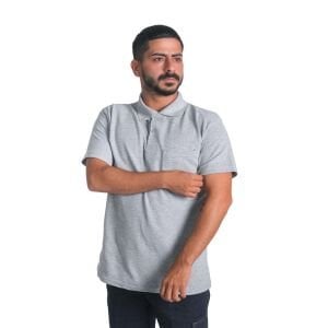 Buriş CoolFit Polo Yaka Tişört Gri