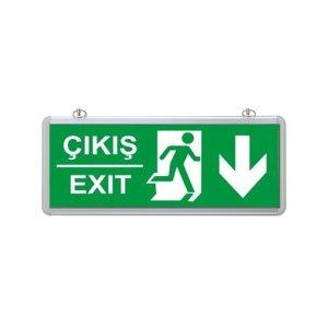 Çıkış Exit Ledli Armatür Aşağı Ok