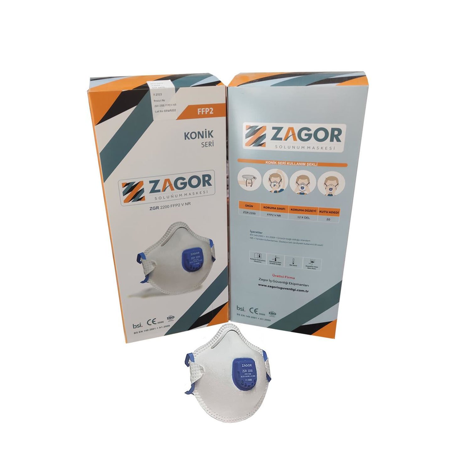 Zagor Zgr 2200 FFP2 V NR Konik Ventilli