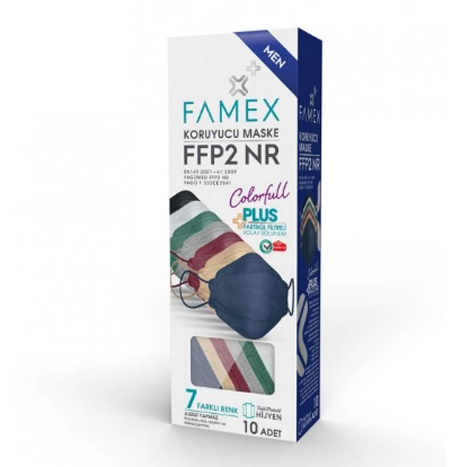 FFP2 NR Ventilsiz Koruyucu Maske Erkek
