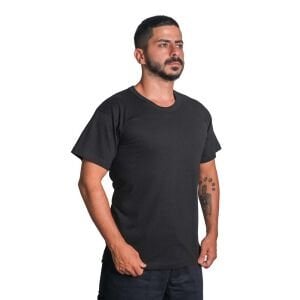 0 Yaka Tişört Penye Siyah | Yazlık Bisiklet Yaka İş Tişörtü | Yazlık İş Tişörtü