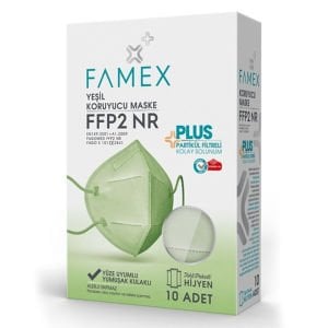 FFP2 N95 Maske Yeşil 10'lu