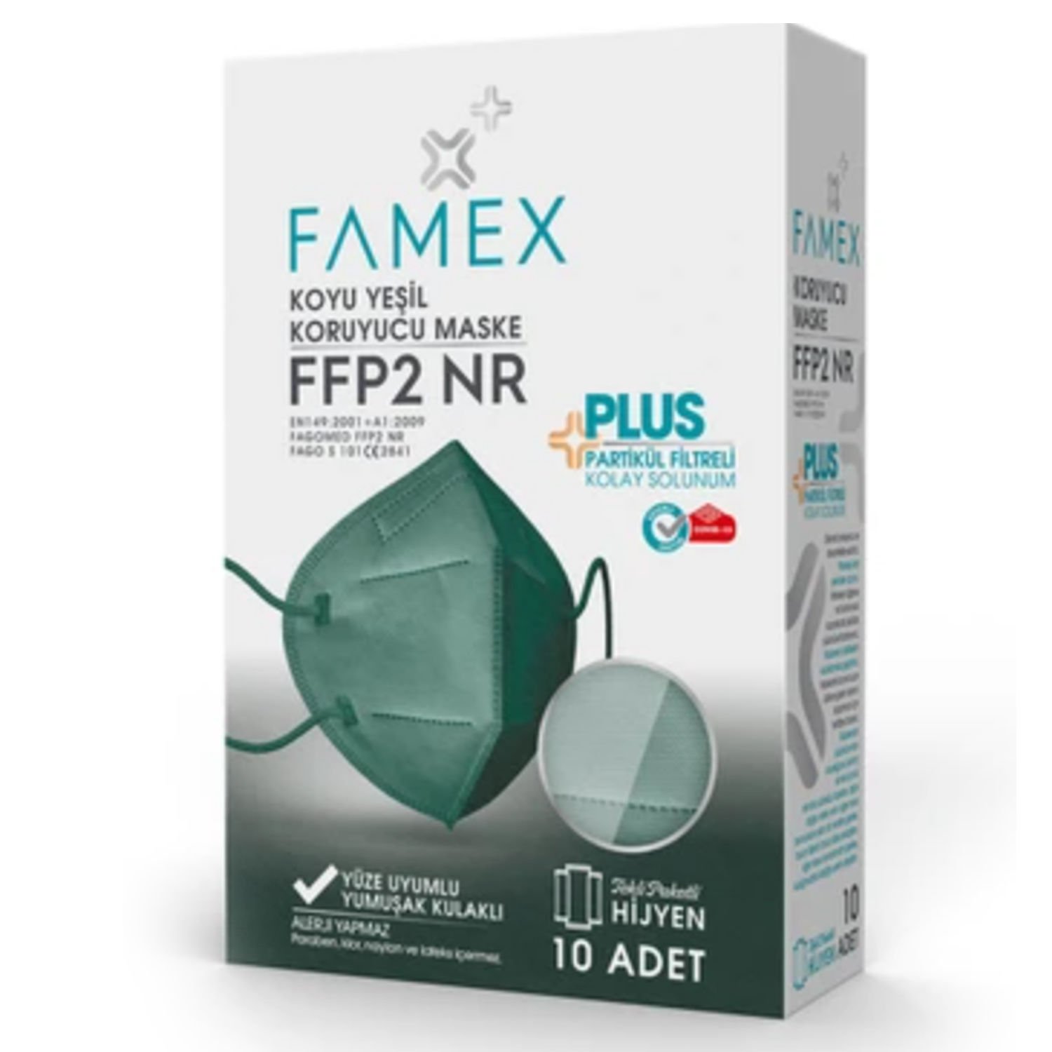 FFP2 N95 Maske Yesil 10'lu